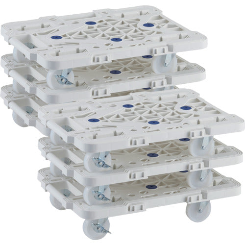 TRUSCCO 정리 구입 수지제 평대차 연결식 루트밴 MPK-500NJS-W 6대 세트 MPK-500NJS-W-M6 1 S