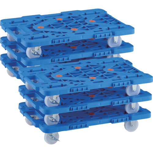 TRUSCO bulk purchase plastic platform cart articulated route van MPK-600NS-B set of 6 MPK-600NS-B-M6 1 S