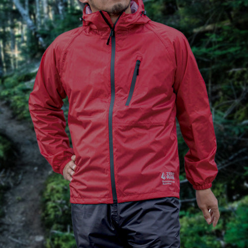 喜多 スーパーライトレインウェア 超軽量 No1710 レッド(霜降り柄) L NO1710-RED-L 1 着