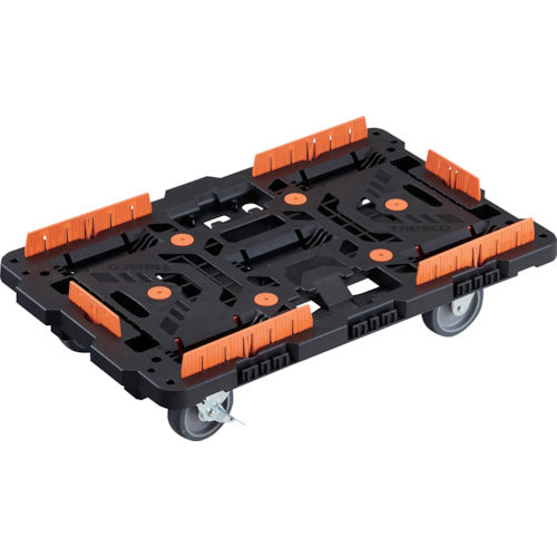 TRUSCCO 연결식 수지제 평대차 비틀 700X450 자재 3륜 내 2륜 스토퍼 부착 코볼레 고정 세트 부착 BT700KJ3S2-E100 1대