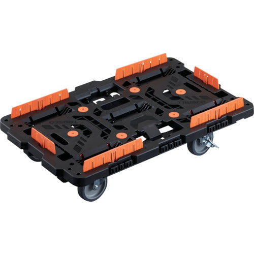 TRUSCCO 연결식 수지제 평대차 비틀 700X450 자재 5륜 내 2륜 스토퍼 부착 코볼레 고정 세트 부착 BT700KJ5S2-E100 1대