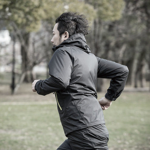 喜多 感動ストレッチ レインジャケット オールストレッチ透湿合羽 No2830 グラファイトブラック LL NO2830-BK-LL 1 着