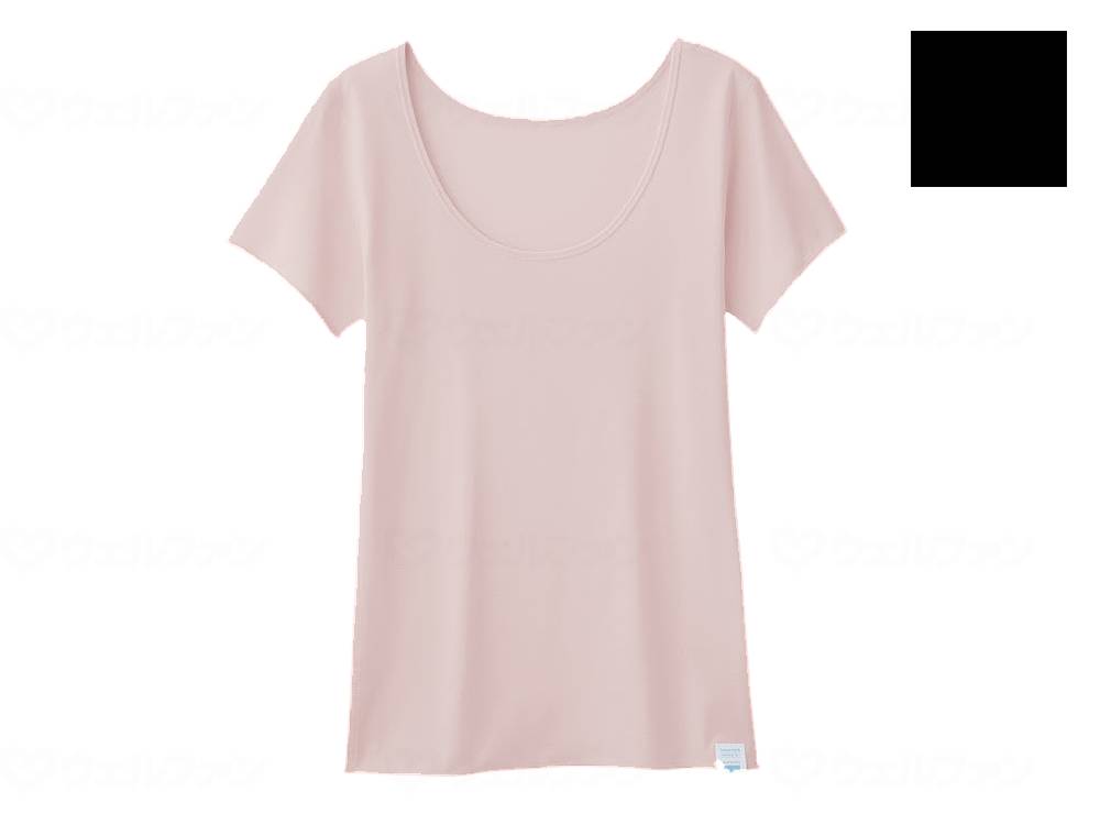 HONESTIES表裏無し レディース半袖インナー 黒 M