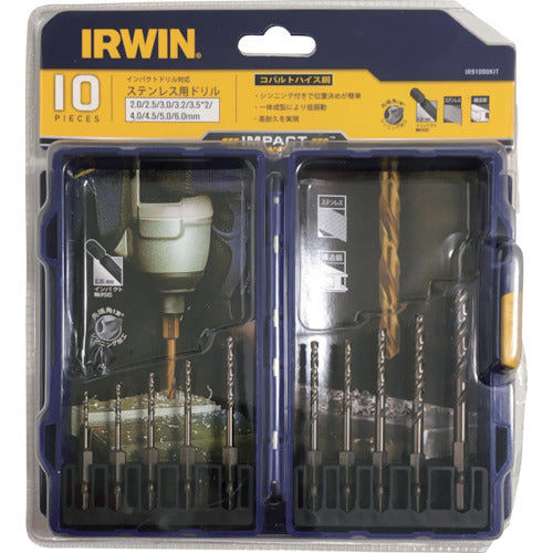 IRWIN Stainless Steel Hexagonal Shank Drill Bit Set of 10 2.0mm-6.0mm IR91000KIT 1 S