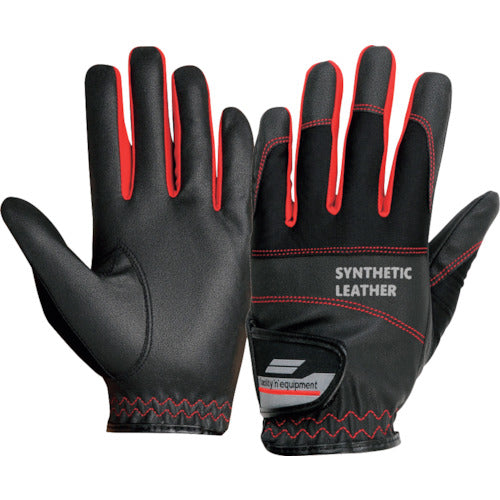 Otafuku Light Work PU Gloves, Light, Black x Red, M, K-81-BK/RD-M, 1 pair