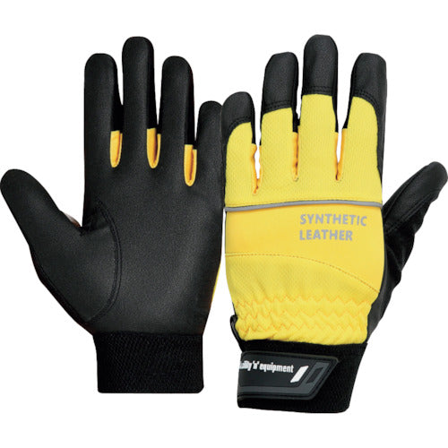 Otafuku Standard Work PU Gloves Standard Black x Yellow M K-82-BK/YL-M 1 pair