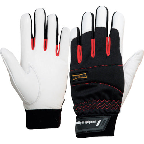 おたふく 超重作業用 牛革手袋 ホワイト 3L K-92-WH-3L 1 双