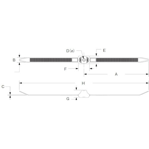 PANDUIT Double Clamp Cable Tie Weather Resistant Black Length: 333mm Width: 12.7mm 100 Pieces PLDC1.5EH-C350 PLDC1.5EH-C350 1 Bag