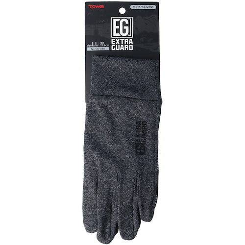 트와론 미끄럼 방지 장갑 EXTRAGUARD EG-010 RUNNING 멜란지 그레이 LL EG-010-LL 1 쌍
