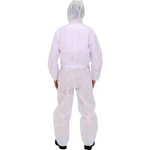 TRUSCO Non-woven Disposable Protective Clothing, Hooded Overalls, Size S, TRV2-S, 1 Piece