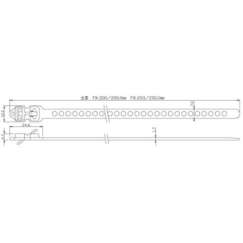 TRUSCO 【売切廃番】 ソフトタイ 幅7mmx全長200mm (100本入り) TFX200BU 1 袋
