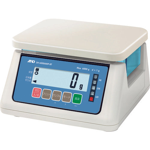 A&D 방진·방수 저울 무선 통신 모델 SH-6000 AWP-BT SH-6000AWP-BT 1대