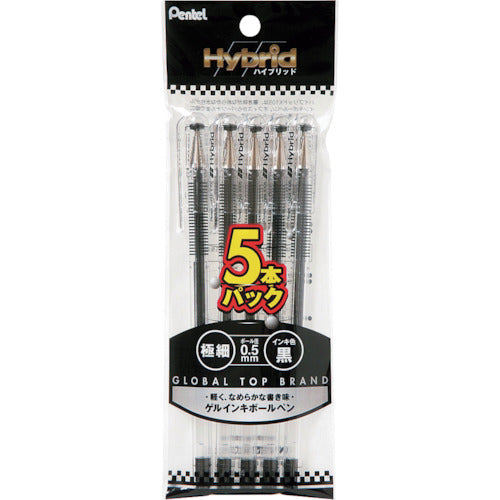 Pentel Pack Hybrid G Black 5pcs XK105GA5 1 S