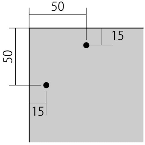 TRUSCO Spatter Sheet Basic Double Sided Gray No. 1 920 x 920 with Dot Buttons on Four Corners TSP-1BW-BO 1 Sheet