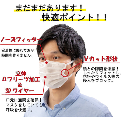 IRIS 291095 Nano Air Mask PK-NI7L Easy to breathe Regular size 7 pieces PK-NI7L 1 bag