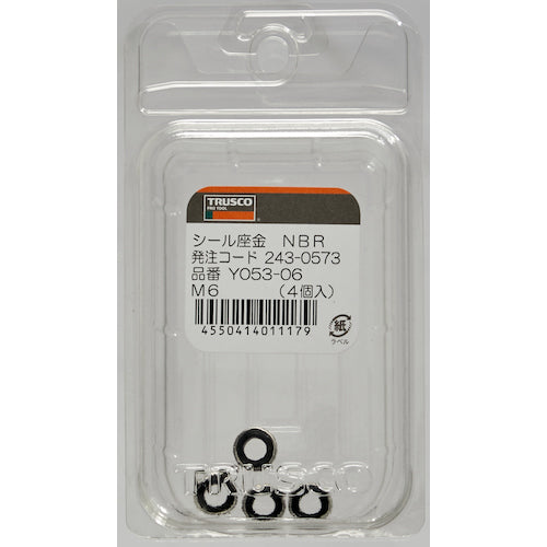 TRUSCO 씰 와셔 스테인리스(NBR 패킹) M4 5개입 Y053-04 1 PK