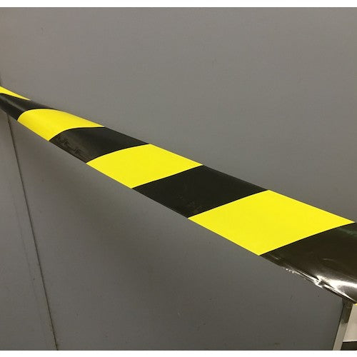 SAFERUN Barricade Tape Yellow/Black Width 70mm x 130m Non-adhesive 11642 1 roll