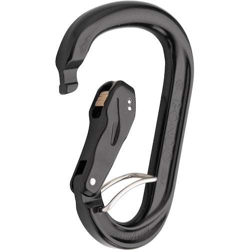 ALPIN Carabiner HMS ROUND Slide Auto Lock Carabiner (with Hook) Black KR43H-XS 1 piece