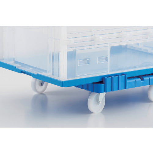 TRUSCO OCドーリー 75Lオリコン用 ナイロン車輪 6輪自在 片側ガード無し ブルー OCD-75BN-B 1 台