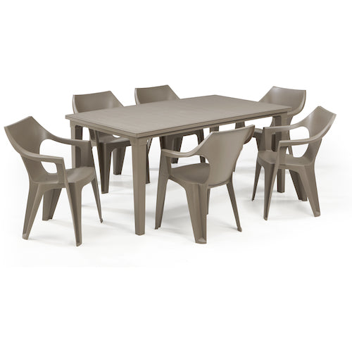 KETER 【매진 폐번】 수지 의자 단테 하이백 브라운 221210 1 다리