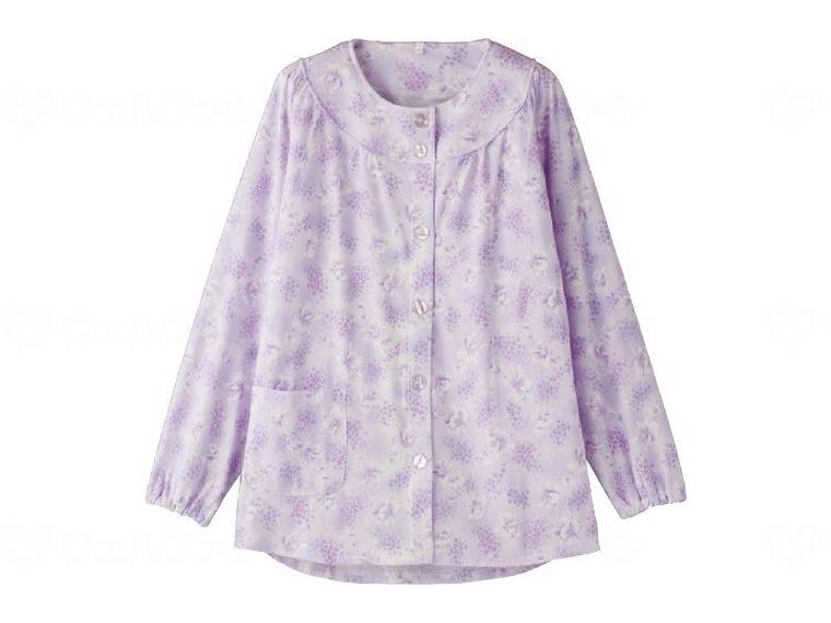 Care Fashion Gentle Pajama Top (One-touch Tape) Purple L