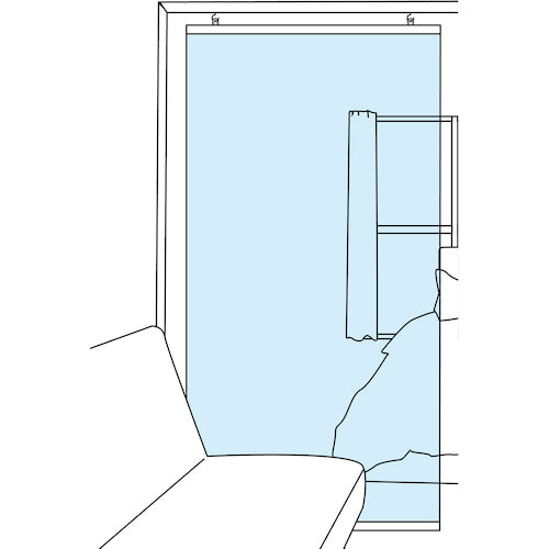 明和 防炎抗ウイルス抗菌透明間仕切り(レール)VBTS−1018 VBTS-1018 1 本