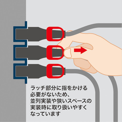 SANWA 抜け防止ロック式電源コード ロックプラス(3m) APW15-C14C13LP-30 1 本