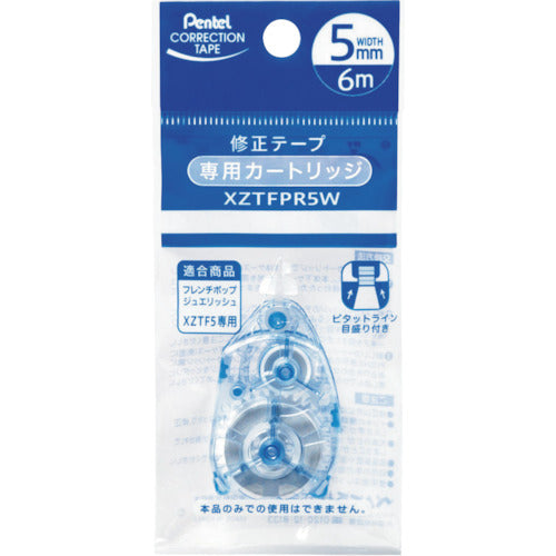 Pentel Pitatto Line Correction Tape Cartridge XZTFPR5W 1 piece