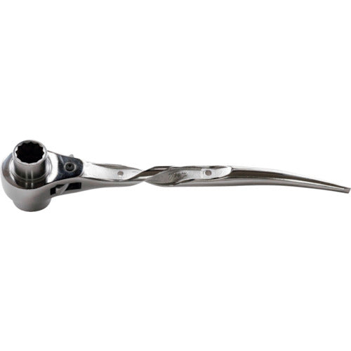 TOP Twisted fully polished reverse bent short ratchet RGT-17X21S-SV 1 piece