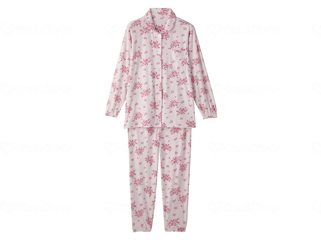 Care Fashion Women's Large Button Stretch Pajamas Pink L