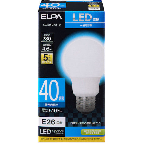 ELPA LED bulb A type wide light distribution LDA5D-G-G5101 1 piece