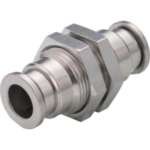 PISCO Corrosion-resistant SUS316 one-touch fitting Tube fitting SUS316 Bulkhead union SSPM10 1 piece