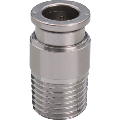PISCO Corrosion-resistant one-touch fitting, tube fitting SUS316, hexagonal hole straight, for φ8, connection diameter R1/8, SSPOC8-01, 1 piece