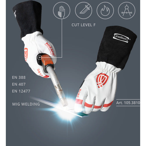 GranberG Cut-Resistant MIG Welding Gloves XL 105.381010 1 pair