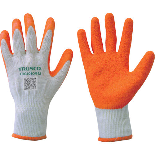 TRUSCO 【売切廃番】 ゴム背抜き手袋 オレンジ 1双入り 10ゲージ M TRG101OR-M 1 双