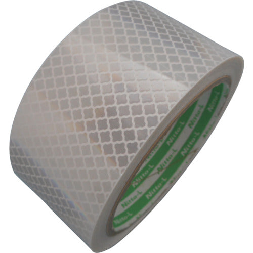 日東エルマテ 軟質高輝度プリズム反射テープDM9600 50mm×5M 白 DM9600X50W 1 巻