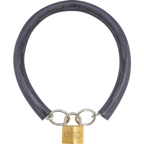 SOL チェーンパドロック シリンダー錠タイプ(ステンロック) ステン600mm 2590-35S 1 個