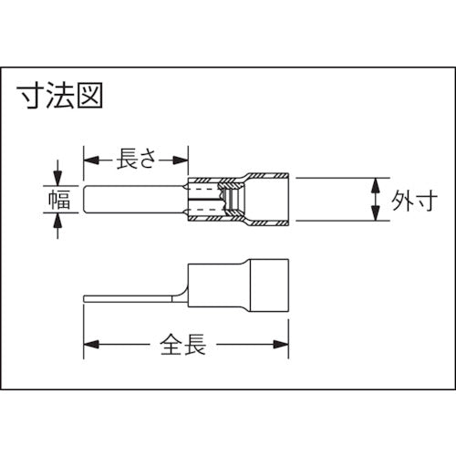 스트롱 홀드 비닐 절연 피복 부착 블레이드 단자 전선 사이즈:AWG22∼18/0.3∼0.75sq 25개들이 EDV18-87MB-Q EDV18-87MB-Q 1봉