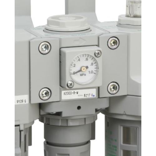 CKD F.R.Lユニット 2000〜8000シリーズ用 圧力計組立 G401-W-P10 1 個