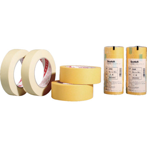3M Scotch Flat Paper Masking Tape 244 6mm x 18m 244 6X18P 1 PK