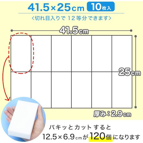 LEC 스폰지 격락 군 대용량 공장용 멜라민 스폰지 120개입 S00727 1상자