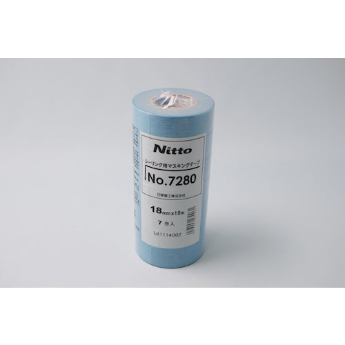 Nitto Sealing Masking Tape No. 7280 18mm x 18m 7 rolls Blue NO7280-18 1 PK