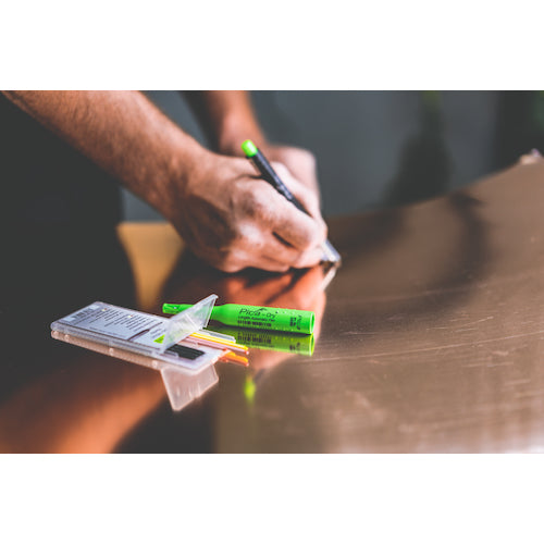 피카 마커 건축용 샤프 펜슬 “Dry”용 환심 8개들이 적황(각 2개) 블랙 2B(4개) 4020 1 PK