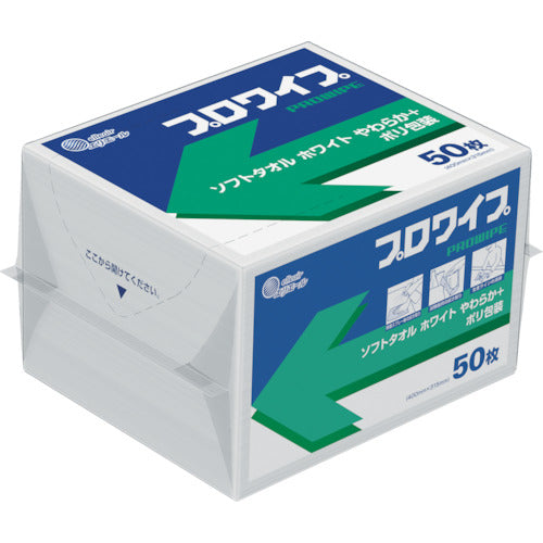 エリエール プロワイプ ソフトタオルホワイトやわらか+ ポリ包装 823354 1 CS