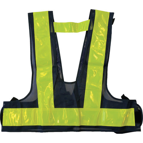 ミズケイ フルハーネス用安全ベスト 装着できるんです キングサイズ 紺/黄 5941152 1 枚