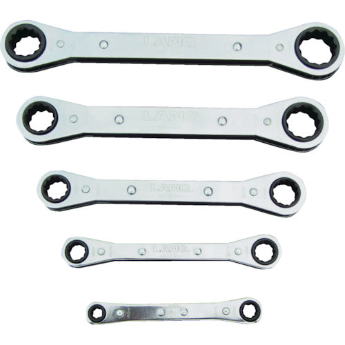 Langtools 판 래칫 렌치 세트 (12 각) 5 개 세트 5374 1 S