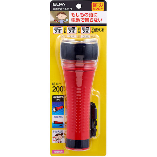 ELPA 電池が選べるライト DOP-300 1 個