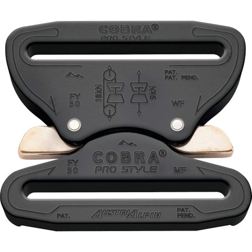 ALPIN COBRA Pro Style Buckle 50mm XL Trigger Black FF FY50KFF-XL 1 pc