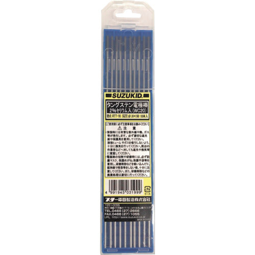 SUZUKID 텅스텐 전극봉 2% 세륨입 1.6φ 10개입 RTT-16 1 PK
