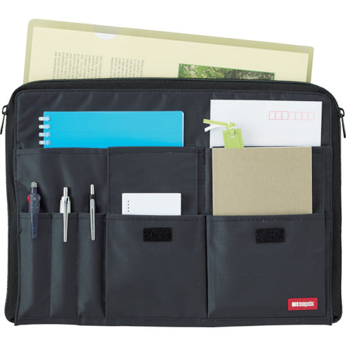 LIHIT インナーバッグ A4バッグインバッグ(ワイドタイプ) ブラック A7559-24 1 個